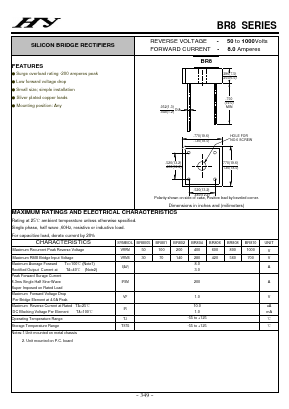 BR8 Datasheet PDF HY ELECTRONIC CORP.