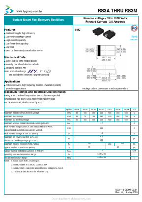 RS3M Datasheet PDF HY ELECTRONIC CORP.
