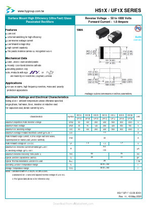 UF1A Datasheet PDF HY ELECTRONIC CORP.