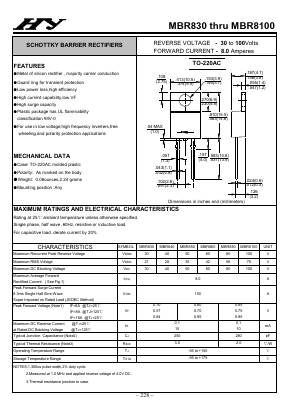 MBR840_ Datasheet PDF HY ELECTRONIC CORP.