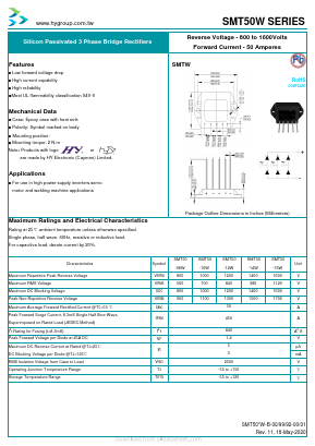 SMT50-12W Datasheet PDF HY ELECTRONIC CORP.