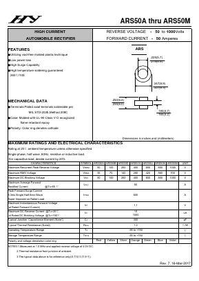 ARS50G Datasheet PDF HY ELECTRONIC CORP.