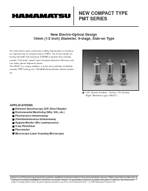 R6357 Datasheet PDF Hamamatsu Photonics