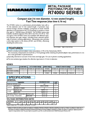 R7400U-06 Datasheet PDF Hamamatsu Photonics