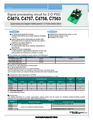 C4674 Datasheet PDF Hamamatsu Photonics