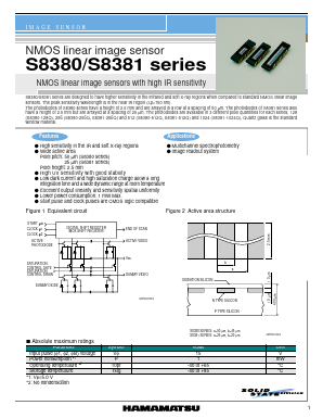 S8380 Datasheet PDF Hamamatsu Photonics