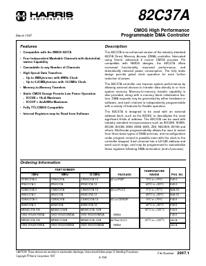 5962-9054301MXA Datasheet PDF Harris Semiconductor