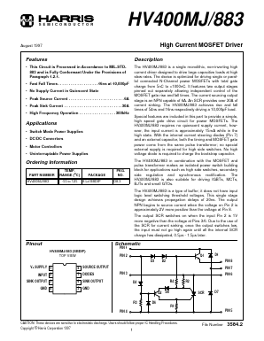 HV400MJ/883 Datasheet PDF Harris Semiconductor