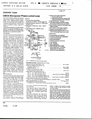 CD4046AF Datasheet PDF Harris Semiconductor