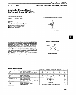 IRFF133R Datasheet PDF Harris Semiconductor