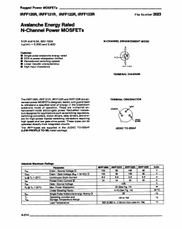 IRFF121R Datasheet PDF Harris Semiconductor