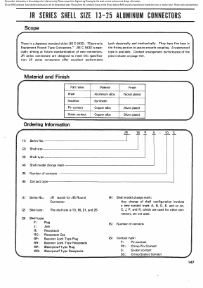JR16WPA-10S Datasheet PDF HIROSE ELECTRIC