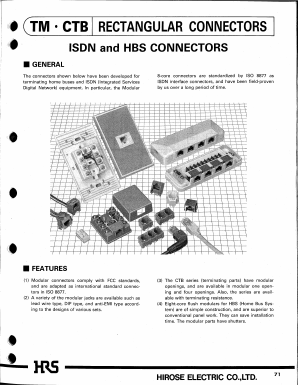 CTB-86TB2-M1 Datasheet PDF HIROSE ELECTRIC