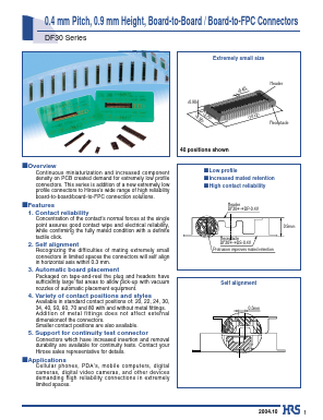 DF30FB-20DS-0.4V Datasheet PDF HIROSE ELECTRIC