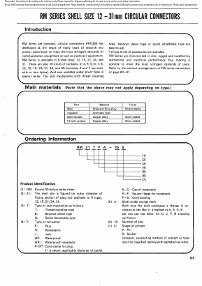 RM12QRJ-15P Datasheet PDF HIROSE ELECTRIC