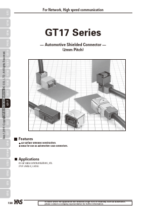 GT17VA-10DP-DSA70 Datasheet PDF HIROSE ELECTRIC