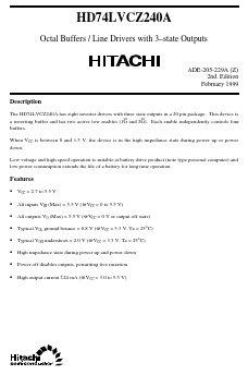 HD74LVCZ240A Datasheet PDF Hitachi -> Renesas Electronics