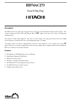 HD74AC273 Datasheet PDF Hitachi -> Renesas Electronics
