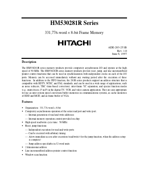 HM530281RTT-20 Datasheet PDF Hitachi -> Renesas Electronics