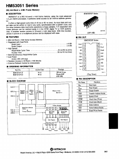 HM5118165ALTT-8 Datasheet PDF Hitachi -> Renesas Electronics