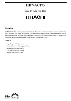 HD74AC175 Datasheet PDF Hitachi -> Renesas Electronics