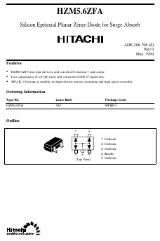 HZM5.6ZFA Datasheet PDF Hitachi -> Renesas Electronics