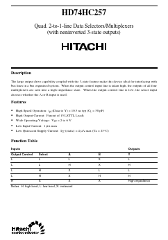 HC257 Datasheet PDF Hitachi -> Renesas Electronics