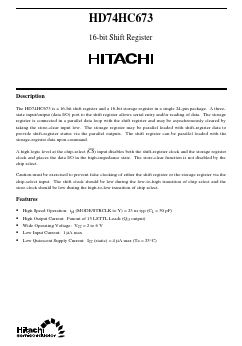 HD74HC673 Datasheet PDF Hitachi -> Renesas Electronics