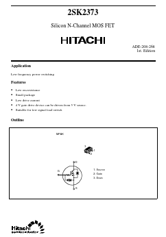 2SK2373 Datasheet PDF Hitachi -> Renesas Electronics