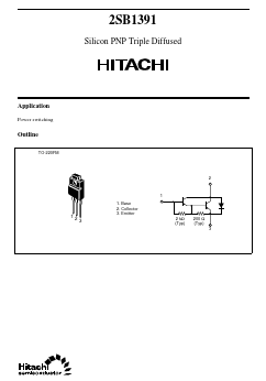 2SB1391 Datasheet PDF Hitachi -> Renesas Electronics