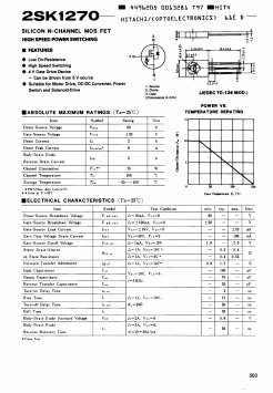K1270 Datasheet PDF Hitachi -> Renesas Electronics