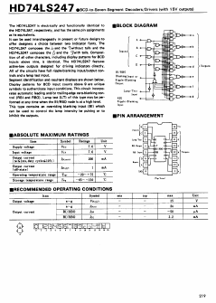 74LS247 Datasheet PDF Hitachi -> Renesas Electronics