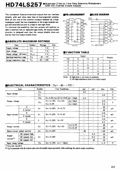 74LS257 Datasheet PDF Hitachi -> Renesas Electronics