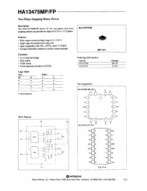 HA13475MP Datasheet PDF Hitachi -> Renesas Electronics