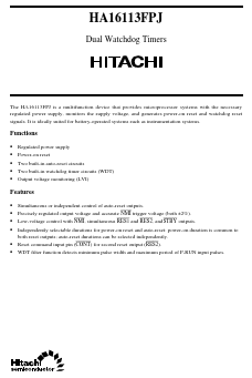 HA16113 Datasheet PDF Hitachi -> Renesas Electronics