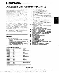 HD63484P4 Datasheet PDF Hitachi -> Renesas Electronics