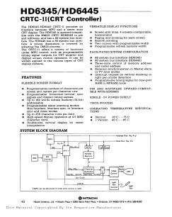 HD6345P Datasheet PDF Hitachi -> Renesas Electronics
