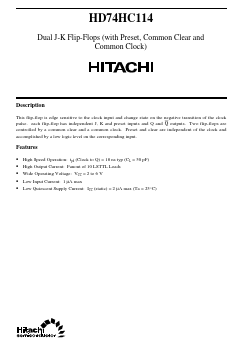 HD74HC114 Datasheet PDF Hitachi -> Renesas Electronics