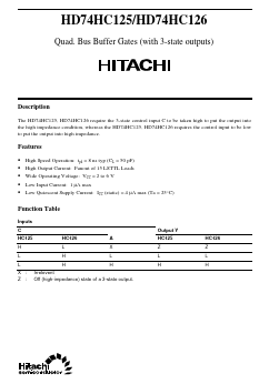 HD74HC125 Datasheet PDF Hitachi -> Renesas Electronics