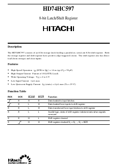 HD74HC597 Datasheet PDF Hitachi -> Renesas Electronics
