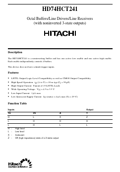 HD74HCT241 Datasheet PDF Hitachi -> Renesas Electronics