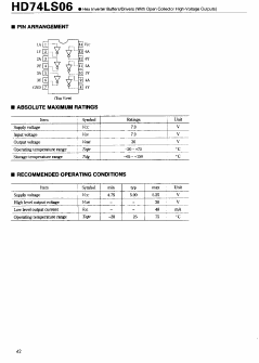 HD74LS06FP Datasheet PDF Hitachi -> Renesas Electronics