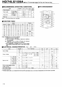 HD74LS109 Datasheet PDF Hitachi -> Renesas Electronics