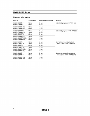 HM628128BLT-7 Datasheet PDF Hitachi -> Renesas Electronics