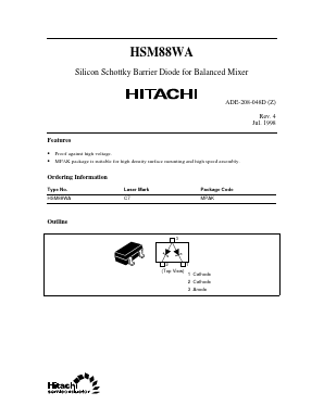 HSM88WA Datasheet PDF Hitachi -> Renesas Electronics