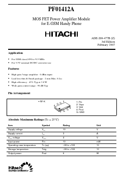 PF01412 Datasheet PDF Hitachi -> Renesas Electronics