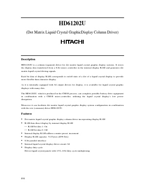 HD61202UFS Datasheet PDF Hitachi -> Renesas Electronics