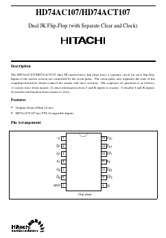 HD74AC107 Datasheet PDF Hitachi -> Renesas Electronics