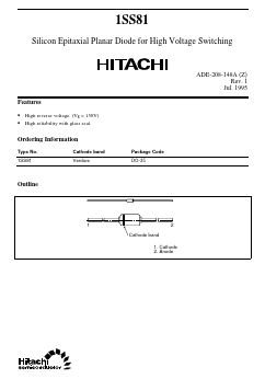 1SS81 Datasheet PDF Hitachi -> Renesas Electronics