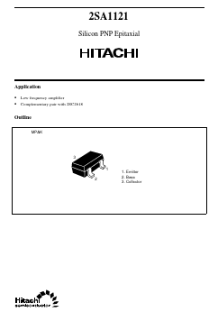 2SA1121 Datasheet PDF Hitachi -> Renesas Electronics
